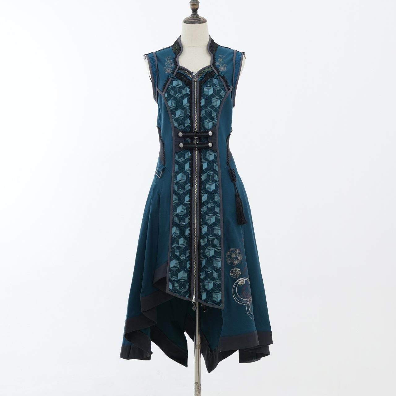 月光幻華 Asymmetrical Long Gilet 【L】