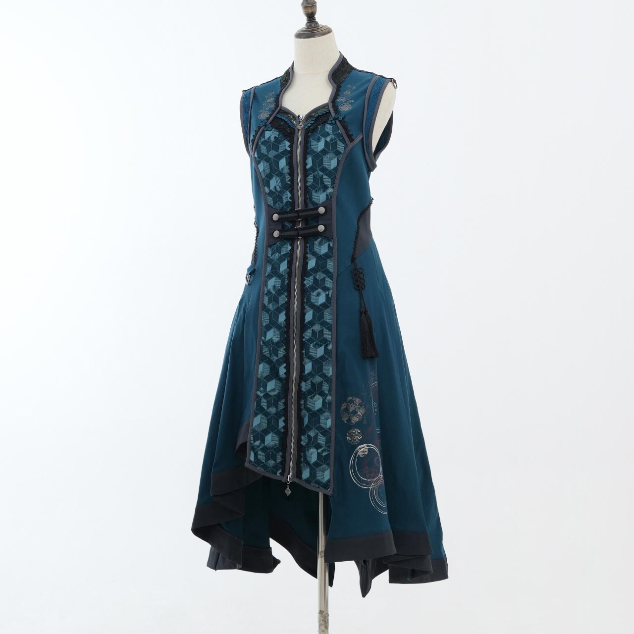月光幻華 Asymmetrical Long Gilet 【L】