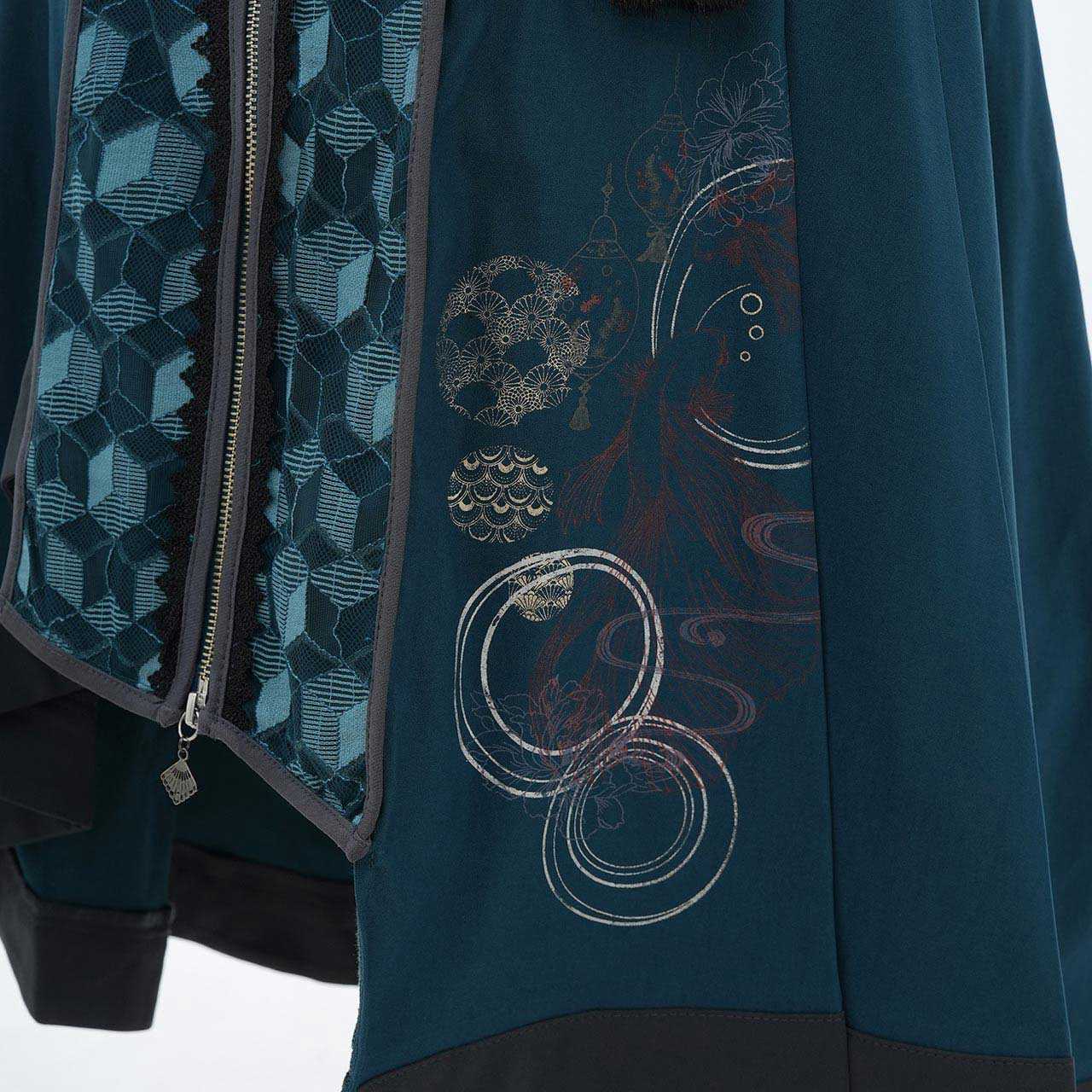 月光幻華 Asymmetrical Long Gilet 【L】