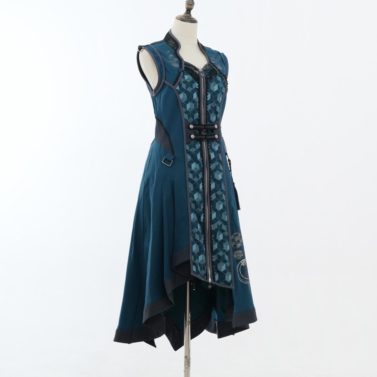 月光幻華 Asymmetrical Long Gilet 【L】