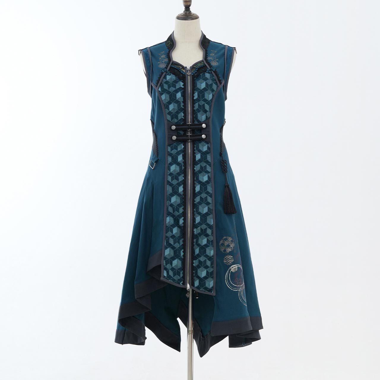 月光幻華 Asymmetrical Long Gilet 【M】