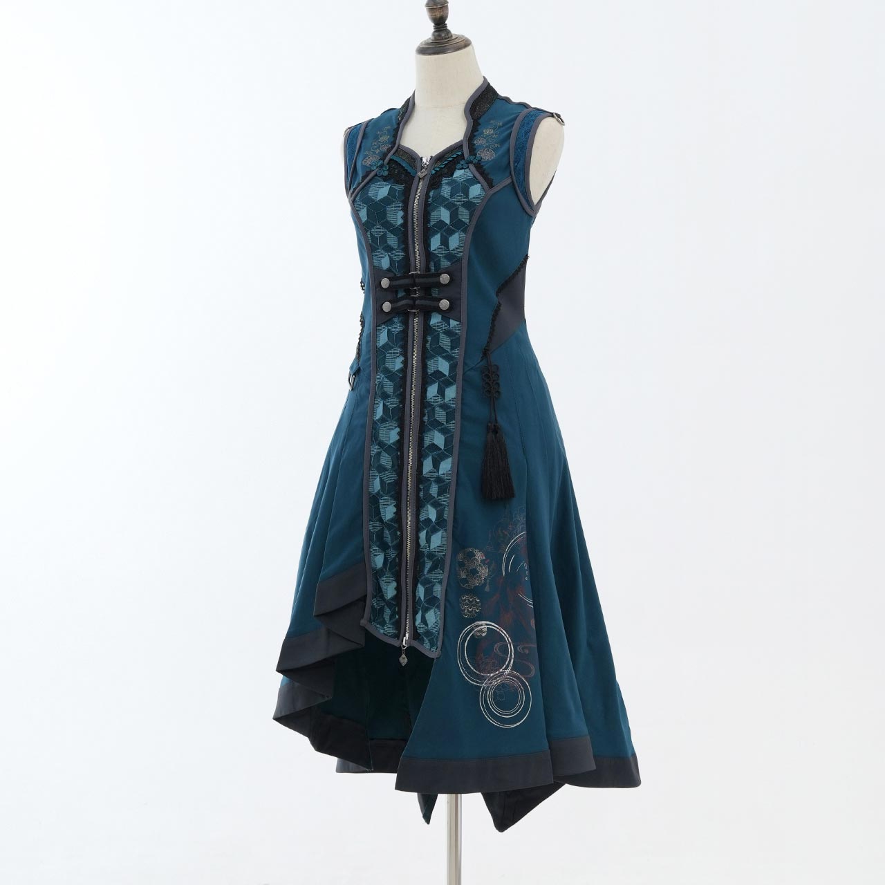 月光幻華 Asymmetrical Long Gilet 【M】