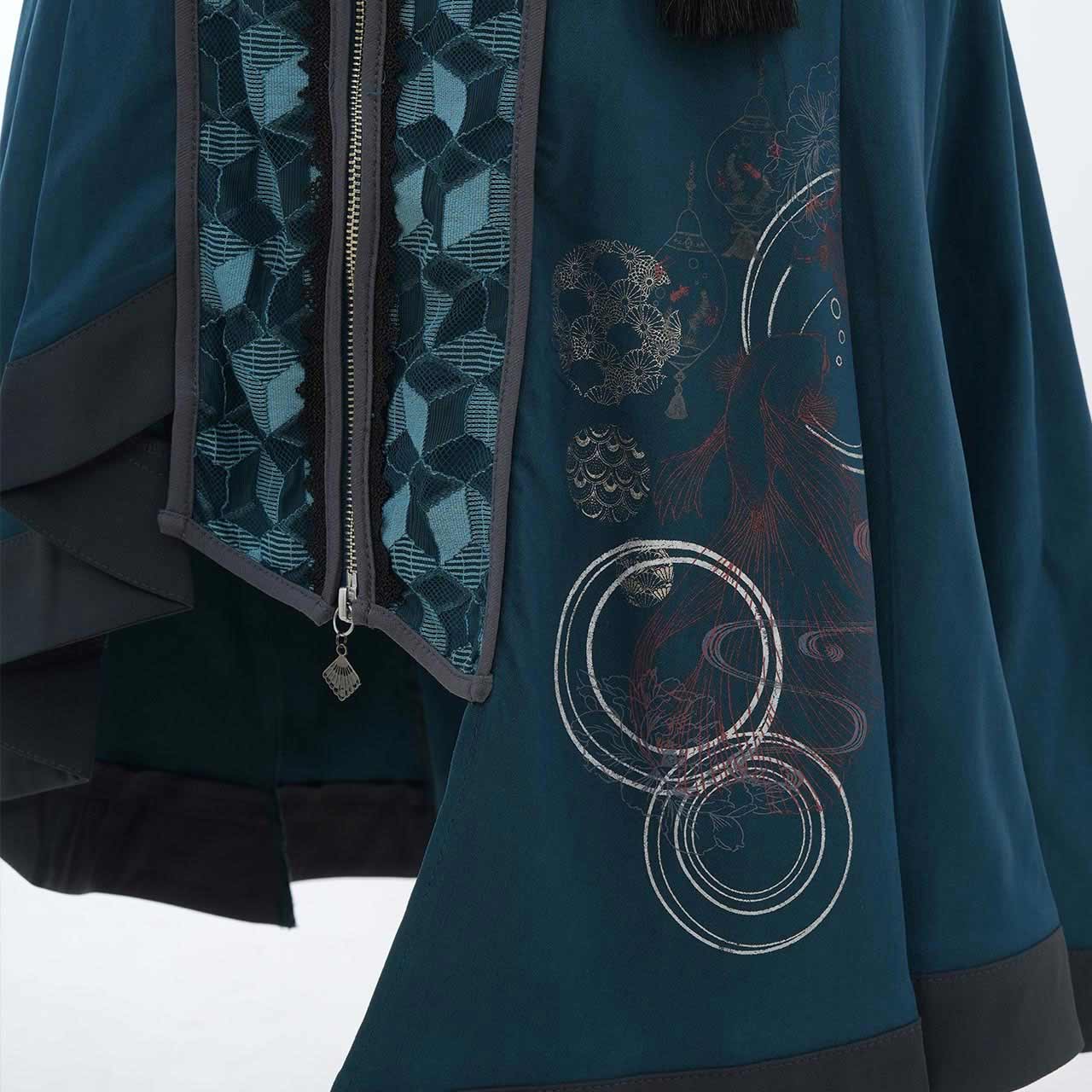 月光幻華 Asymmetrical Long Gilet 【M】