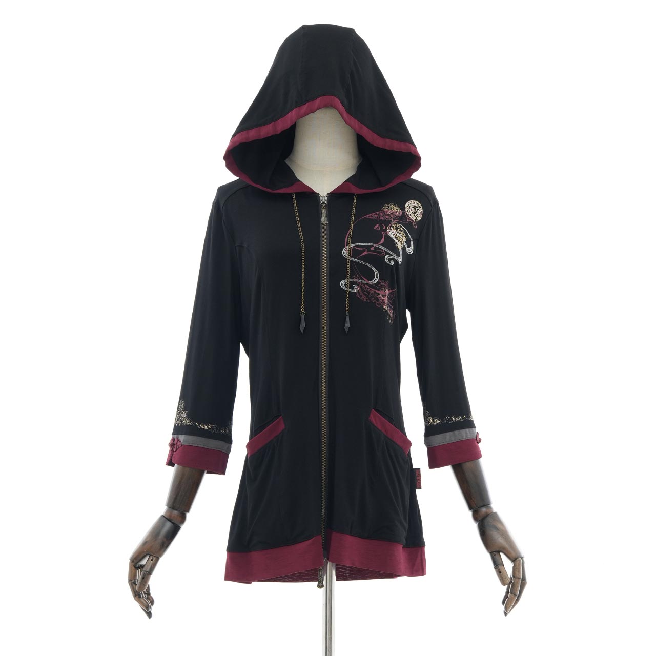 手毬猫和 Temari cat Japanese chain zip hoodie