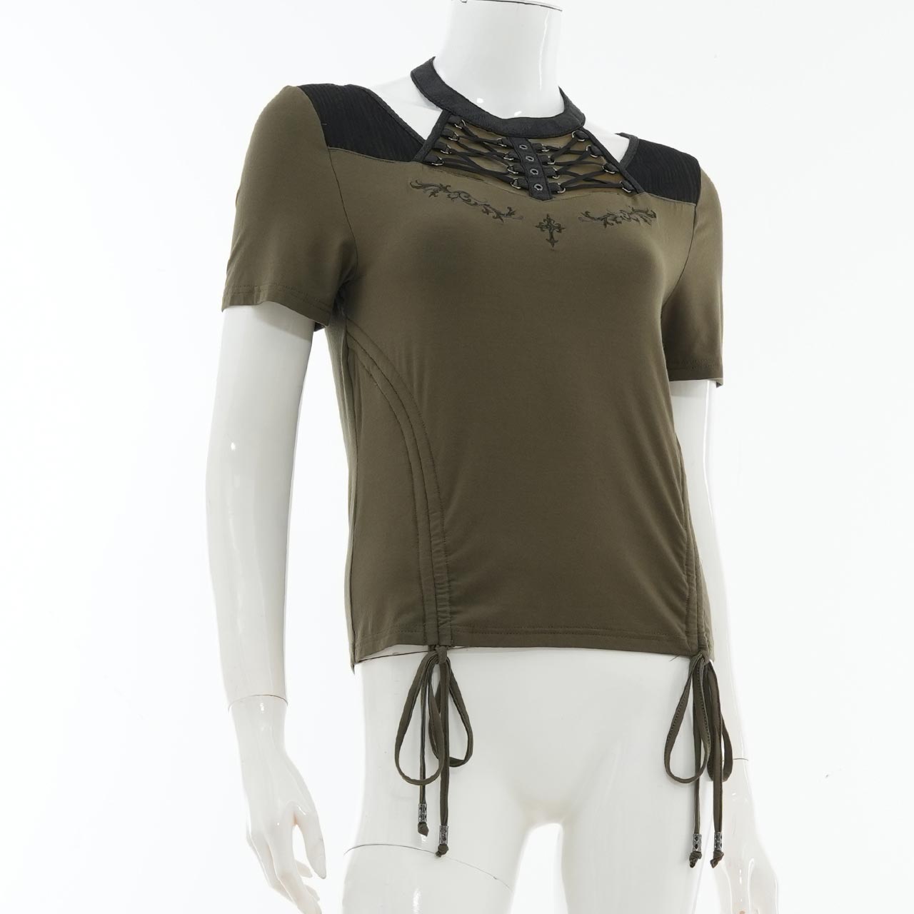 Remnants of Silent Depth Shirred Cut-and-Sew Top