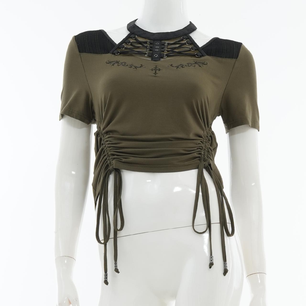 Remnants of Silent Depth Shirred Cut-and-Sew Top
