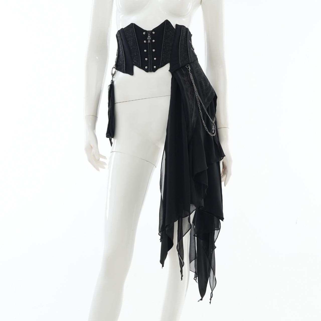 Remnants of Silent Depth Corset Skirt with Pockets