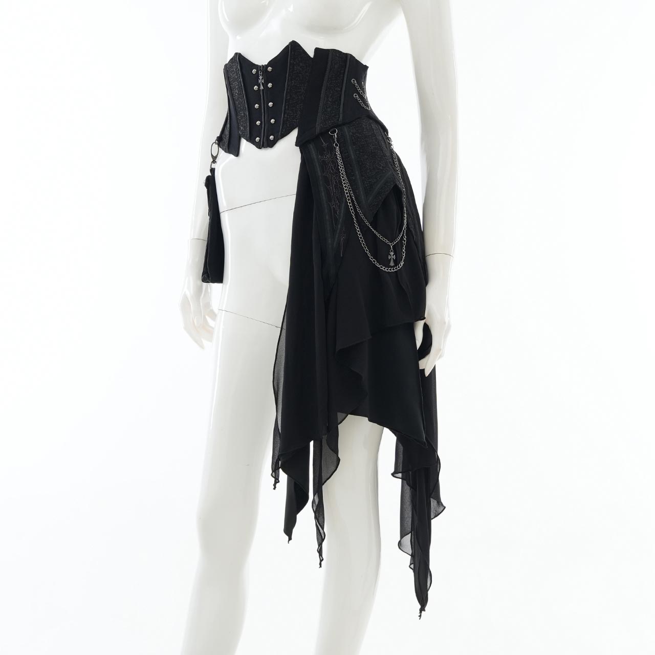 Remnants of Silent Depth Corset Skirt with Pockets