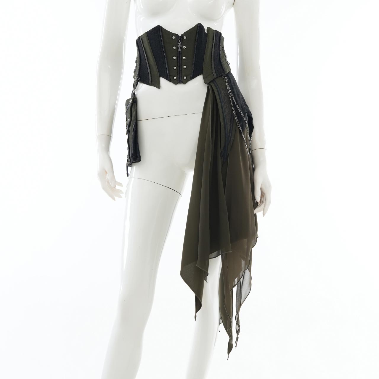 Remnants of Silent Depth Corset Skirt with Pockets