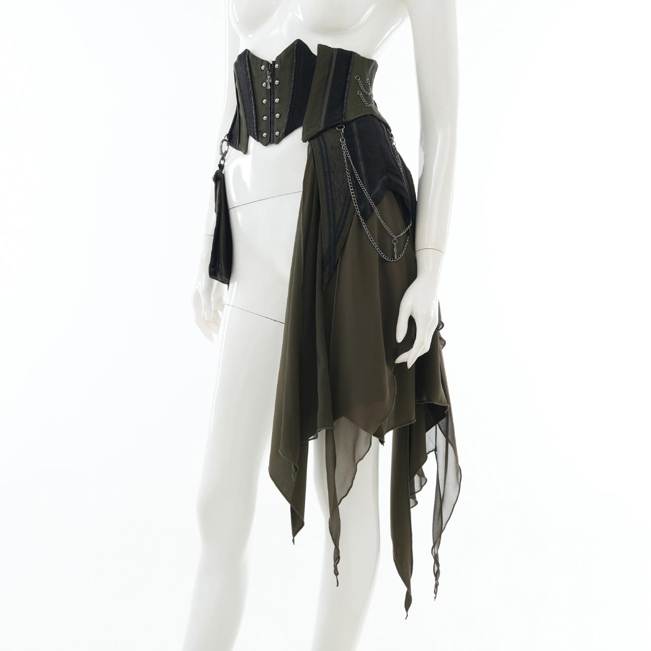 Remnants of Silent Depth Corset Skirt with Pockets