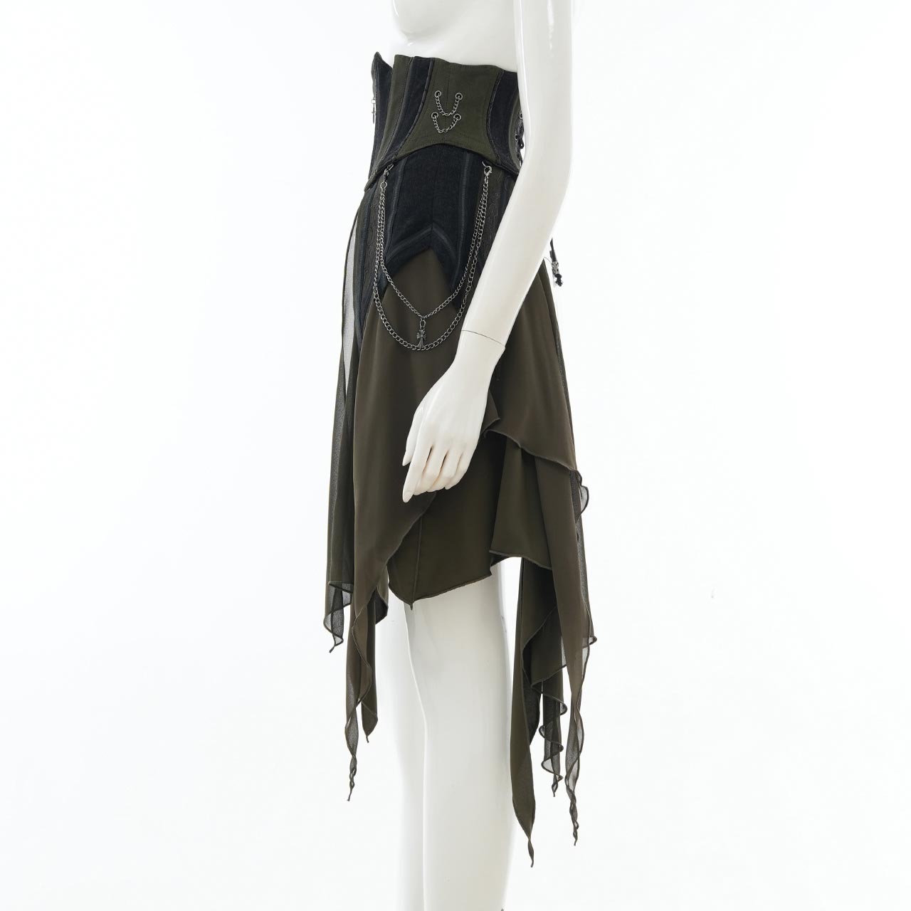 Remnants of Silent Depth Corset Skirt with Pockets