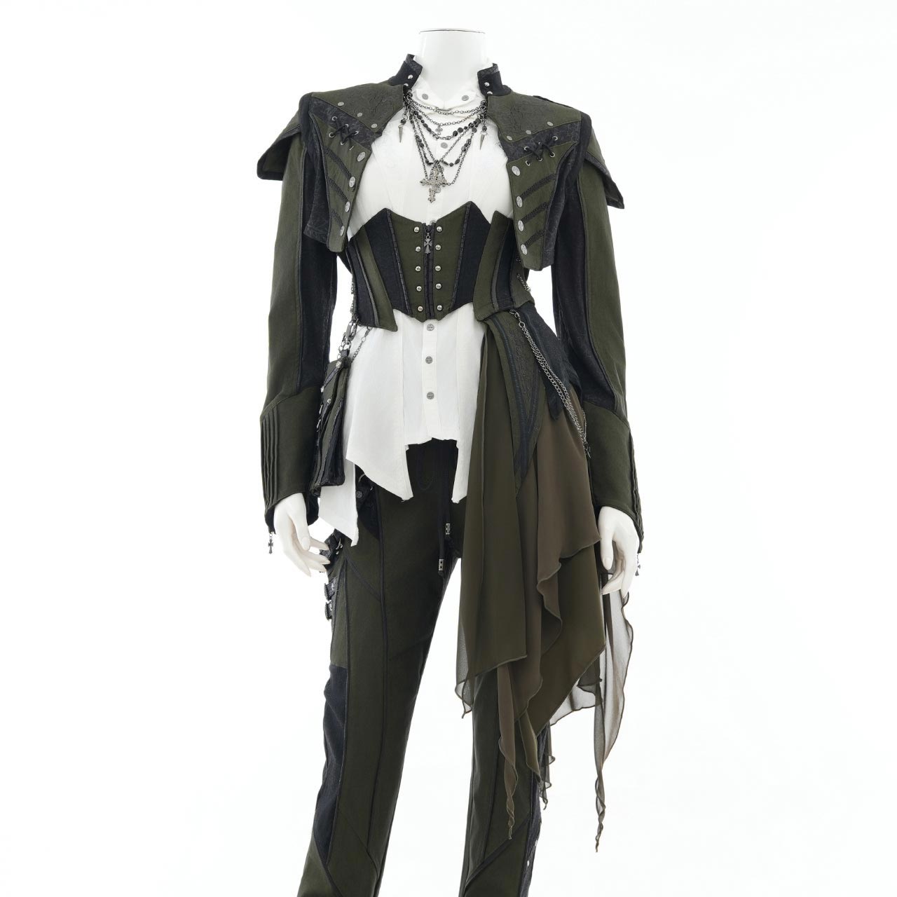Remnants of Silent Depth Corset Skirt with Pockets