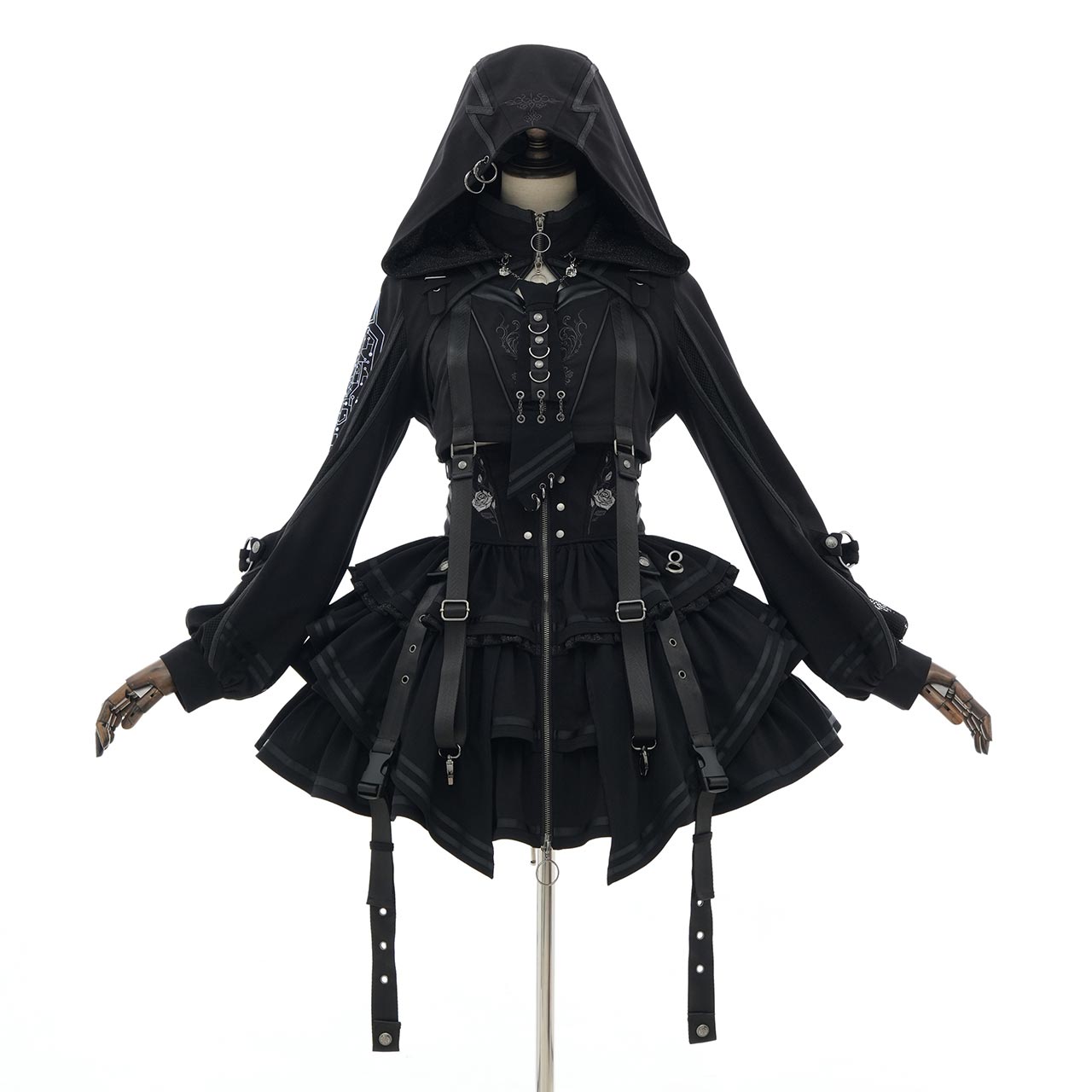 CYBER-ROSE Short Hoodie