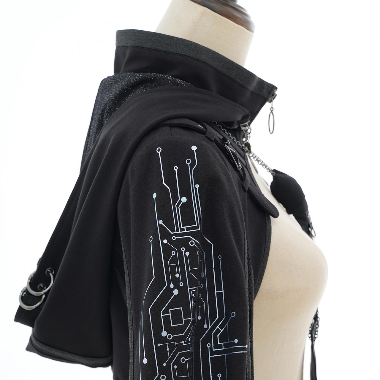 CYBER-ROSE Short Hoodie