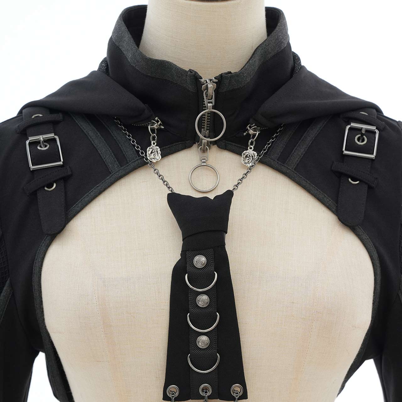 CYBER-ROSE Short Hoodie