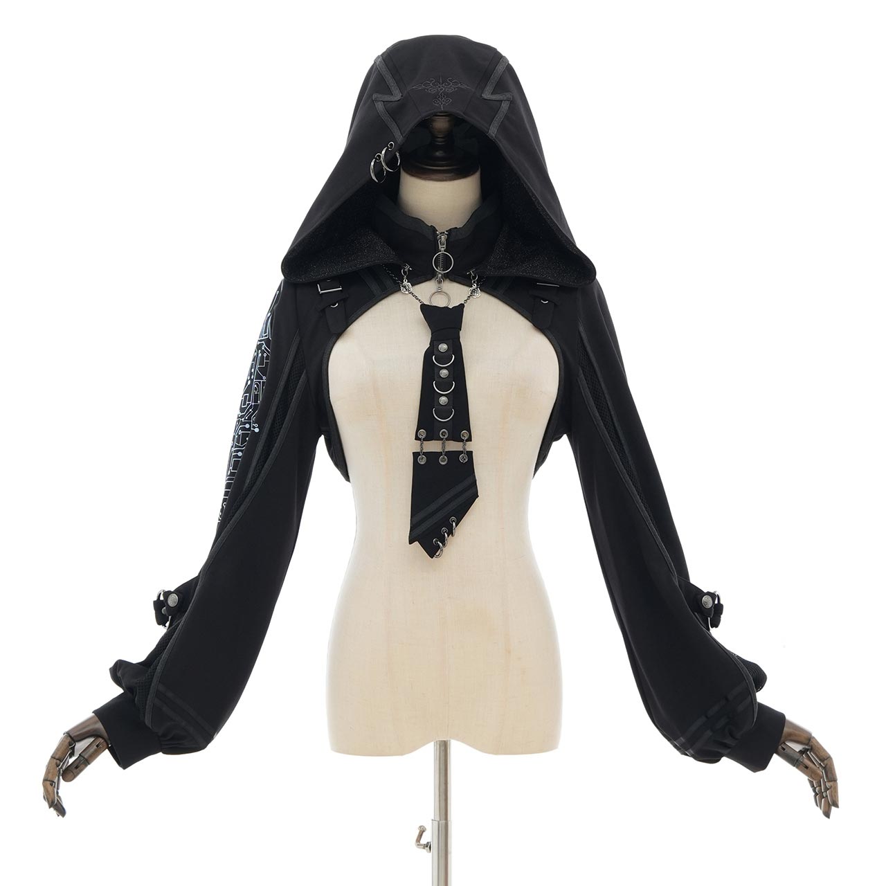 CYBER-ROSE Short Hoodie