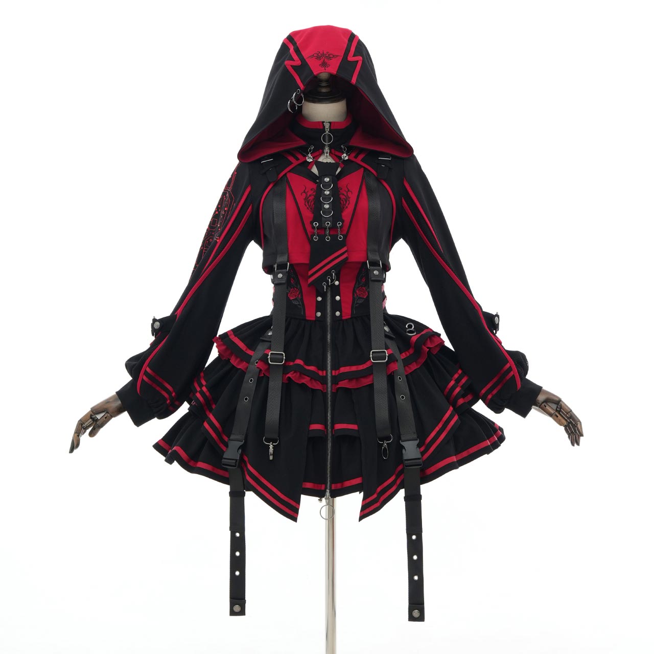 CYBER-ROSE Short Hoodie