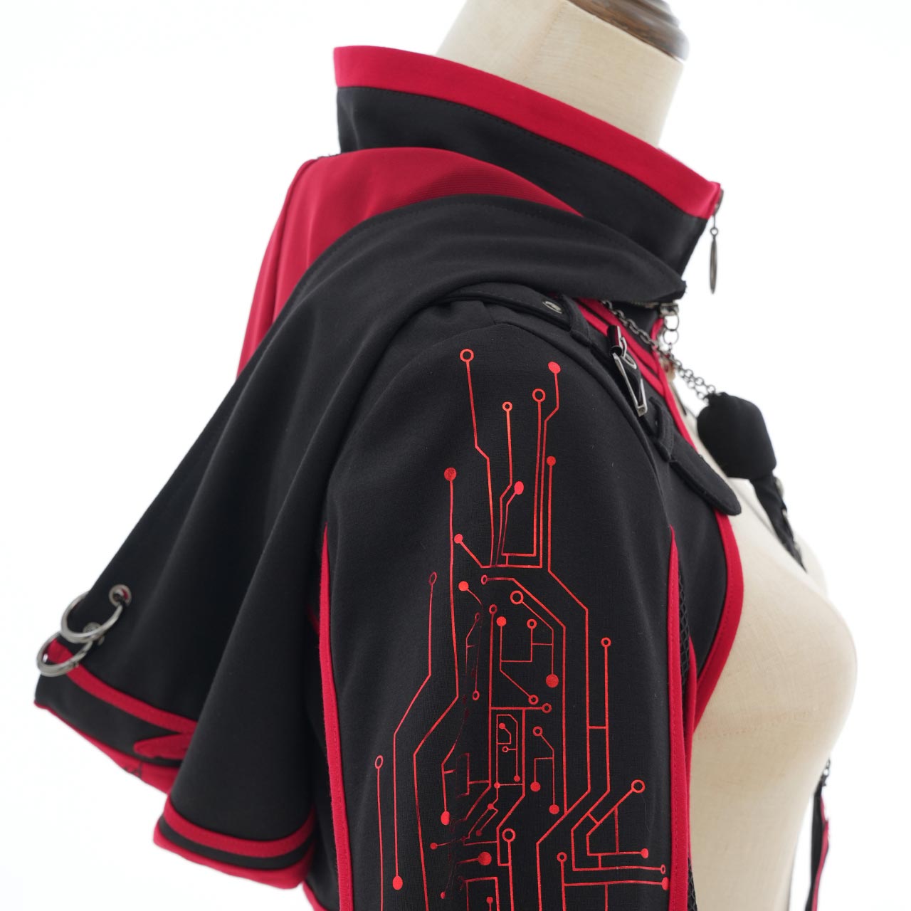 CYBER-ROSE Short Hoodie