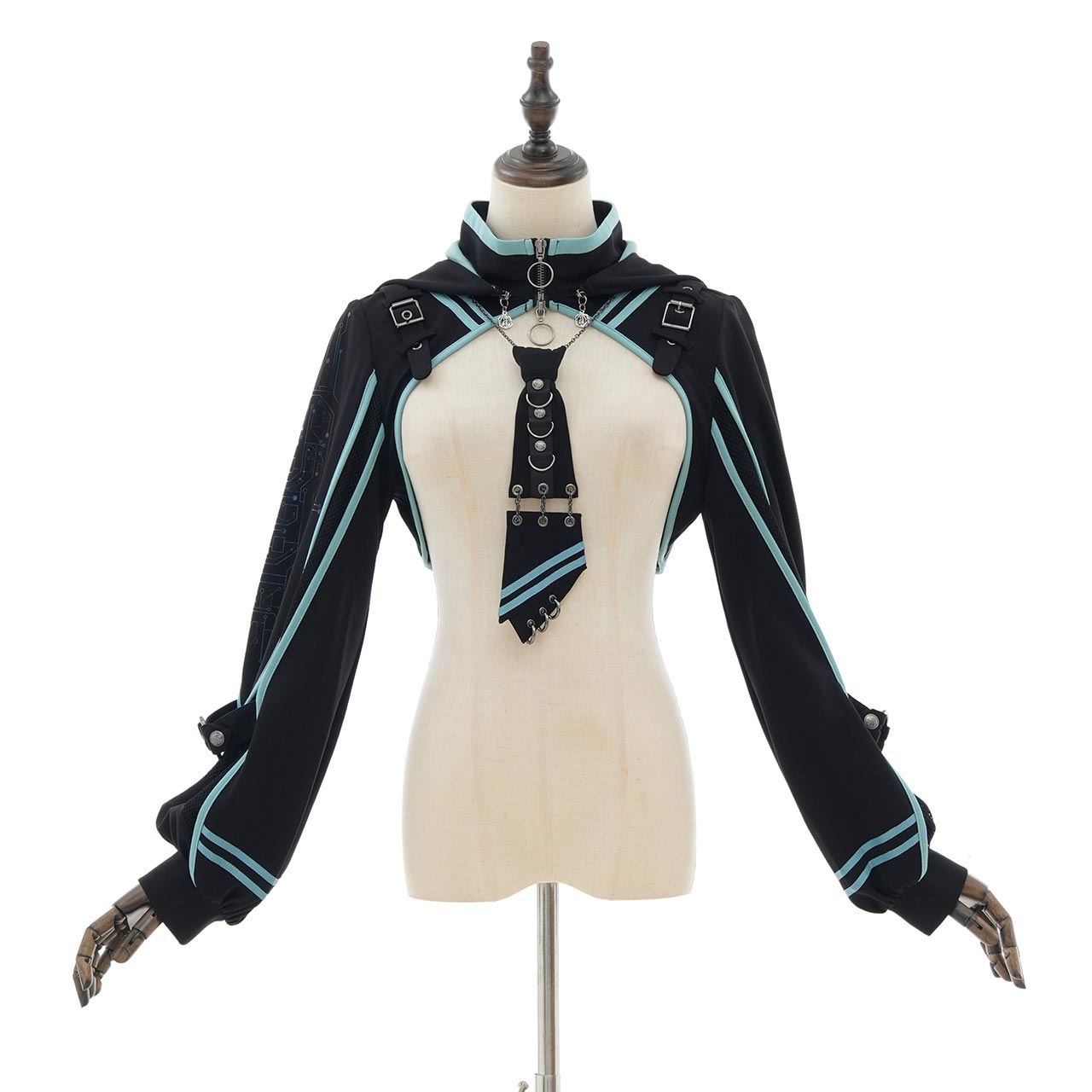 CYBER-ROSE Short Hoodie