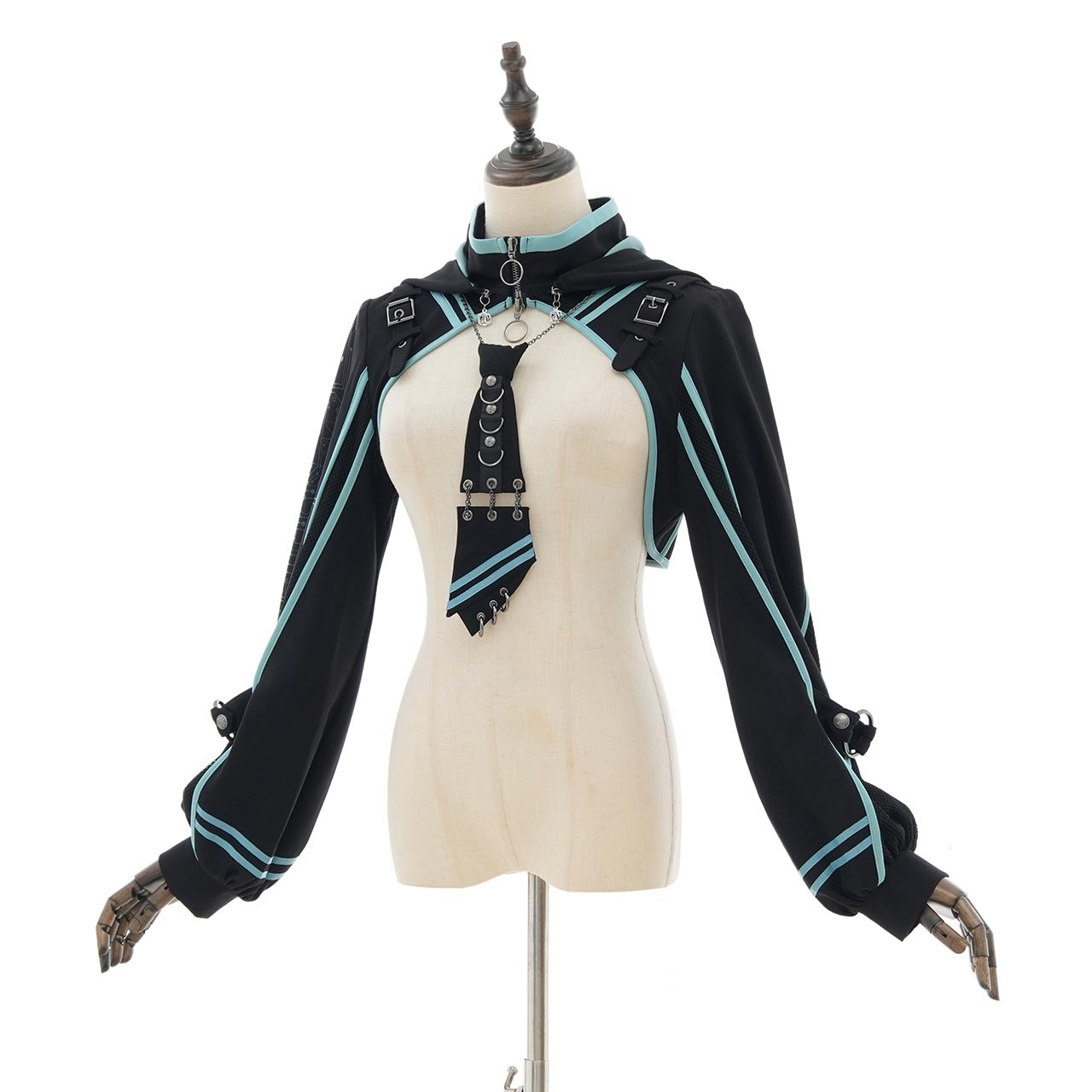 CYBER-ROSE Short Hoodie