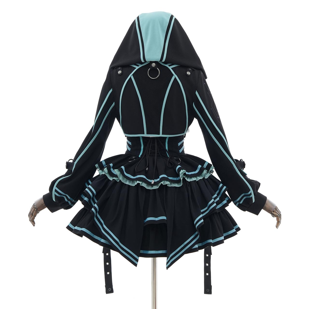 CYBER-ROSE Short Hoodie