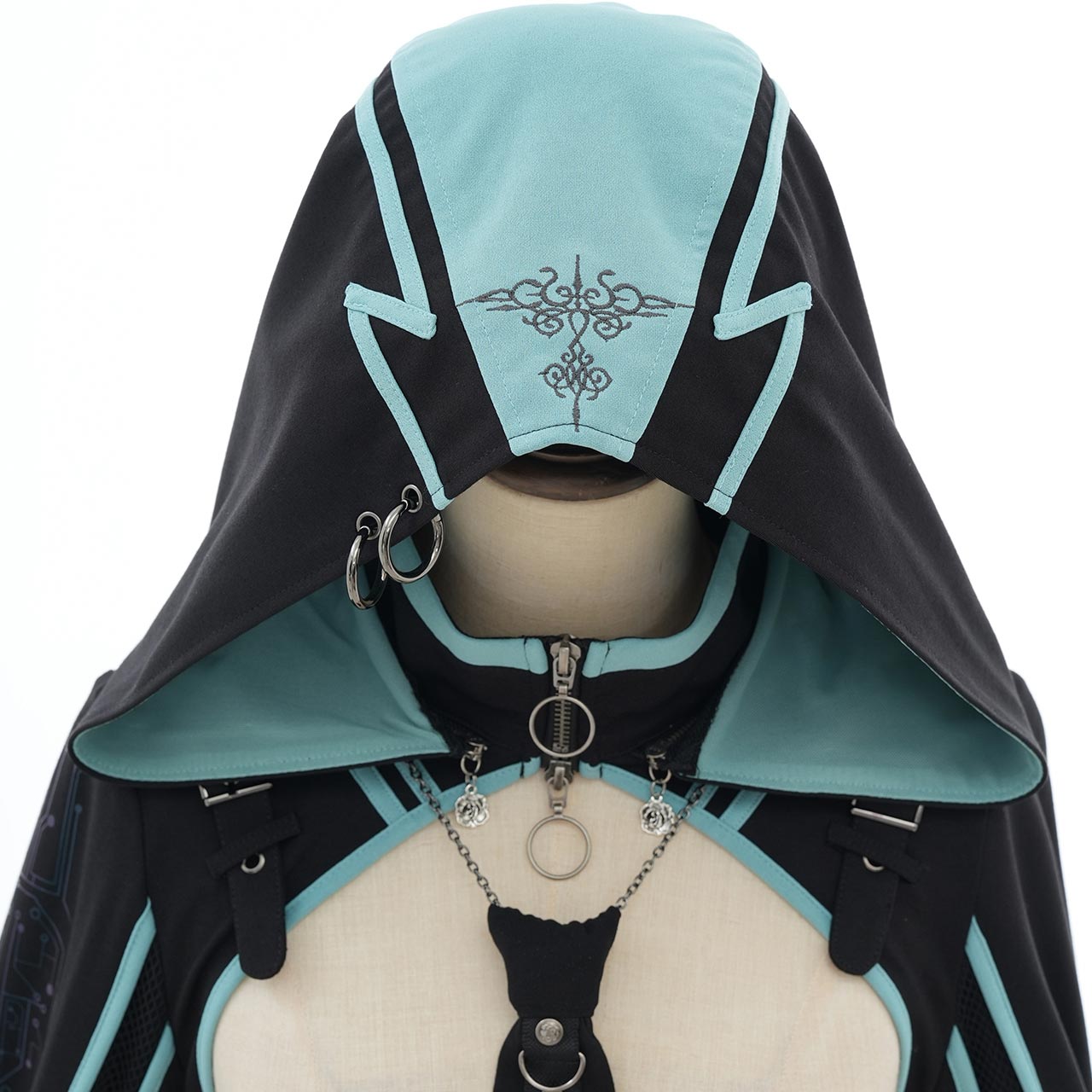 CYBER-ROSE Short Hoodie