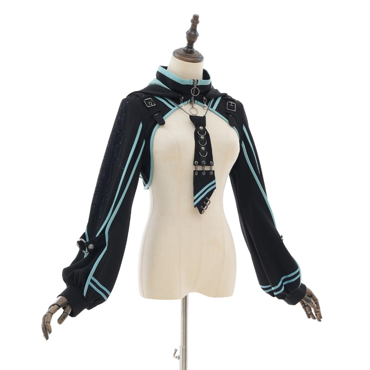 CYBER-ROSE Short Hoodie