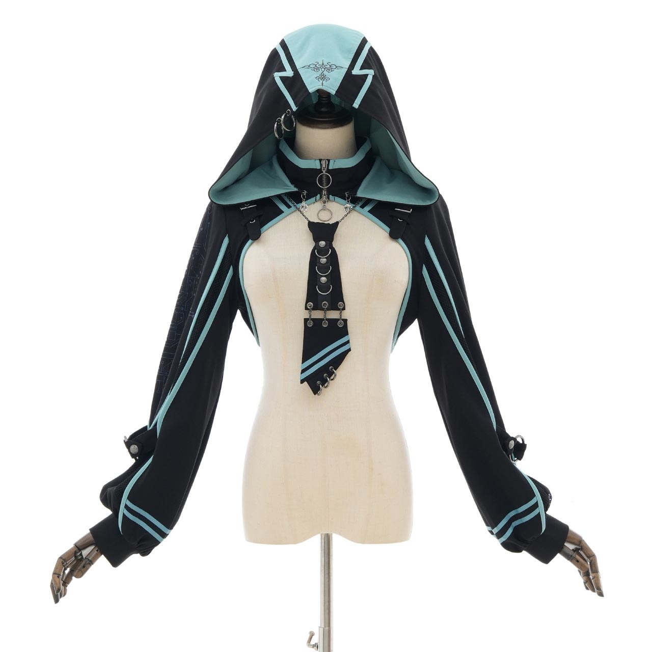 CYBER-ROSE Short Hoodie
