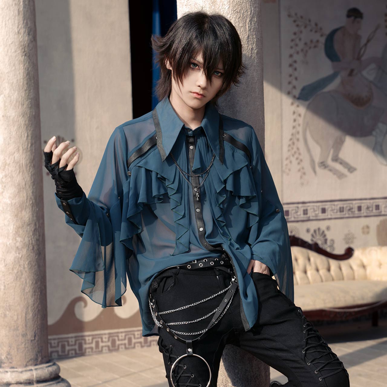 Remnants of Silent Depth Chiffon Blouse