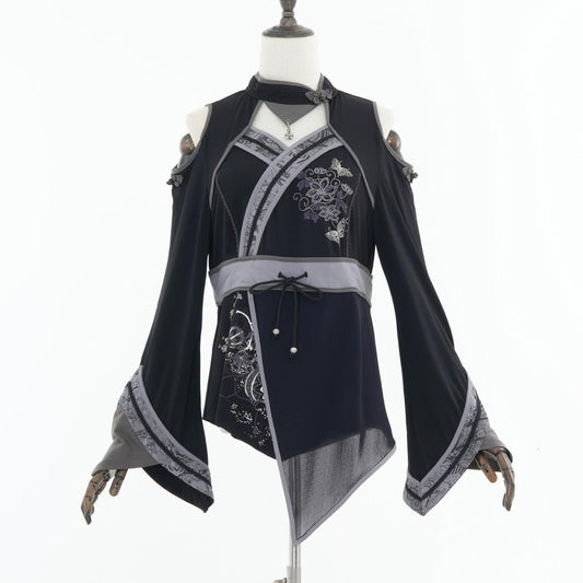 『鶴翼報恩録 ～ Requital of the Crane～』Cut-and-sew top【M】