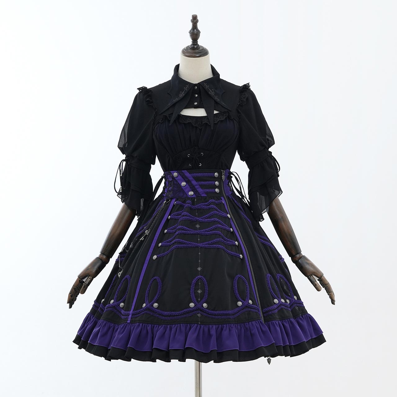 Grand Foyer Hotel Braid-Design Skirt