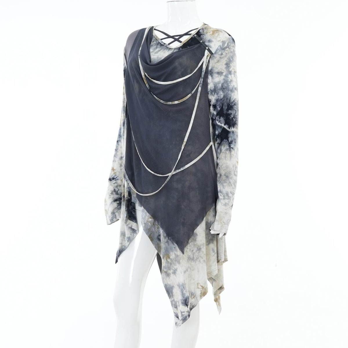 Ashes of the Elysium Asymmetrical Cut-and-Sew Top