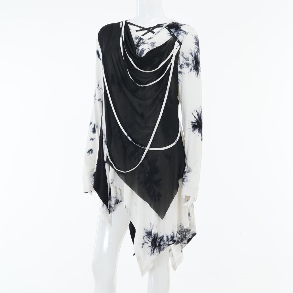 Ashes of the Elysium Asymmetrical Cut-and-Sew Top