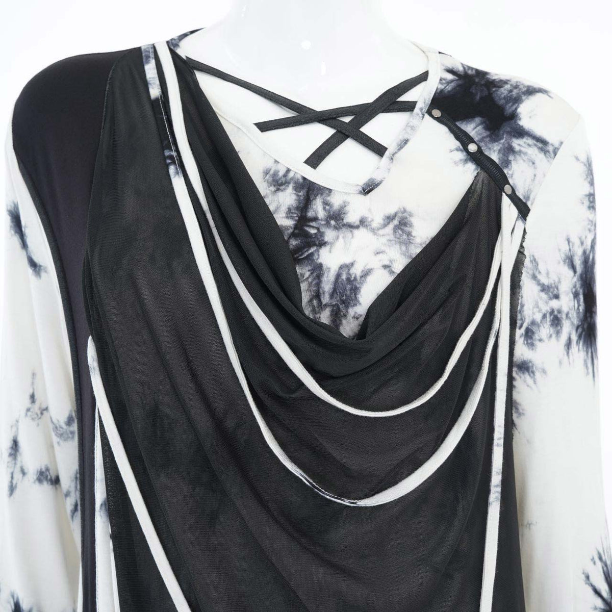 Ashes of the Elysium Asymmetrical Cut-and-Sew Top