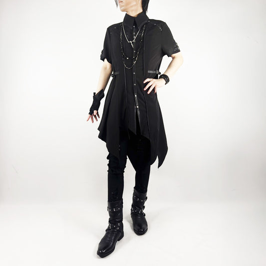 Ashes of the Elysium Short-Sleeve Long Blouse