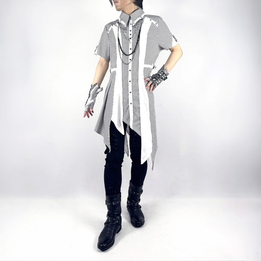Ashes of the Elysium Short-Sleeve Long Blouse