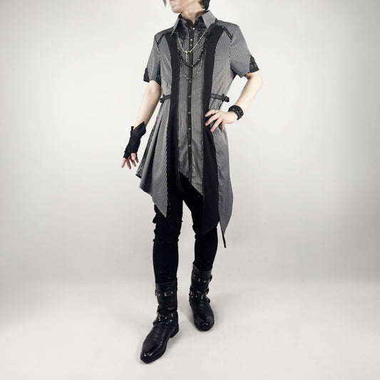 Ashes of the Elysium Short-Sleeve Long Blouse