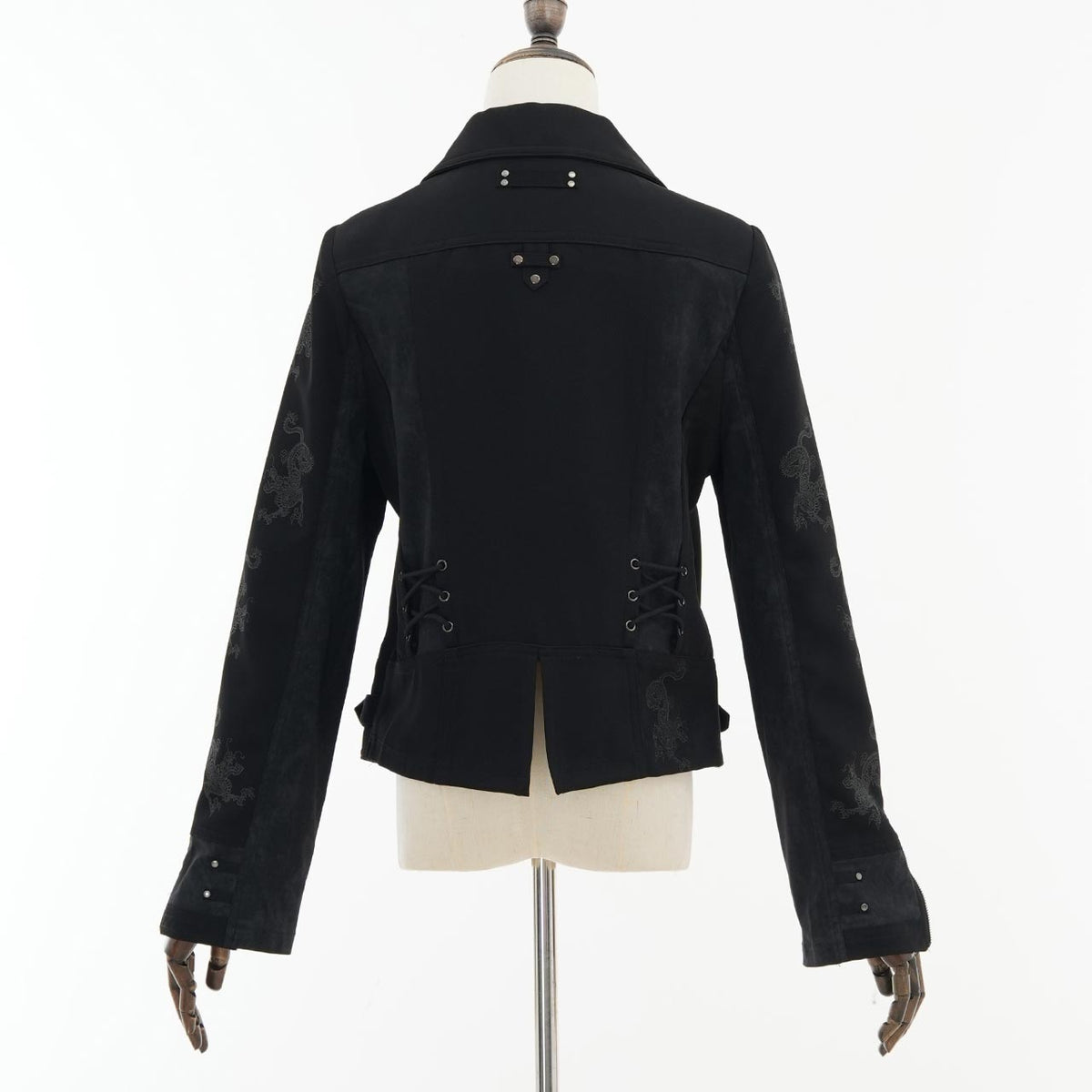 Elder Dragon Print Biker Jacket
