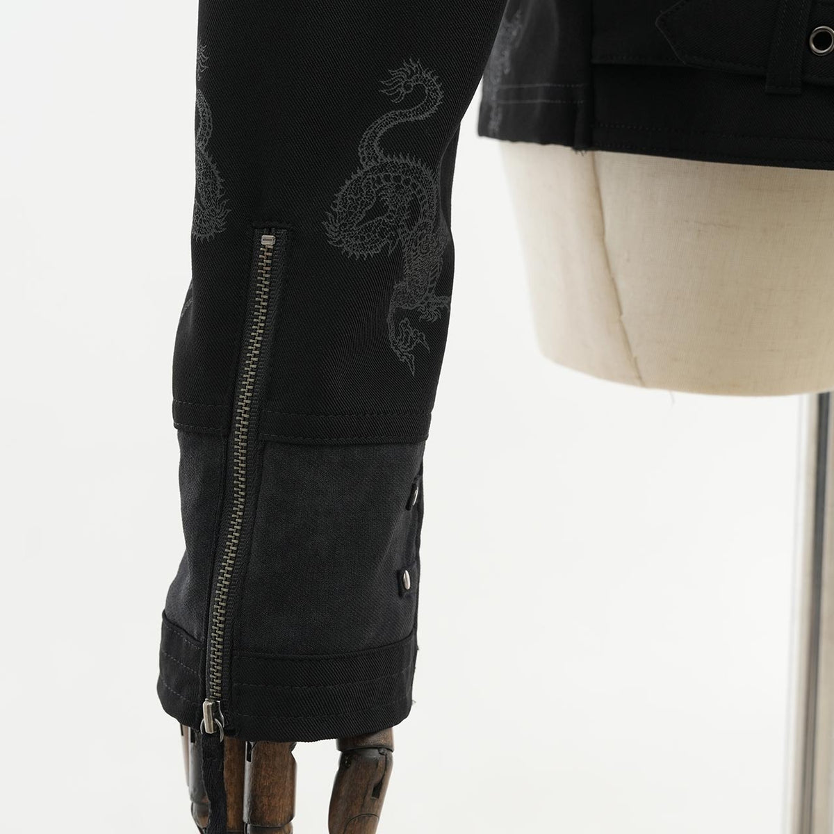 Elder Dragon Print Biker Jacket