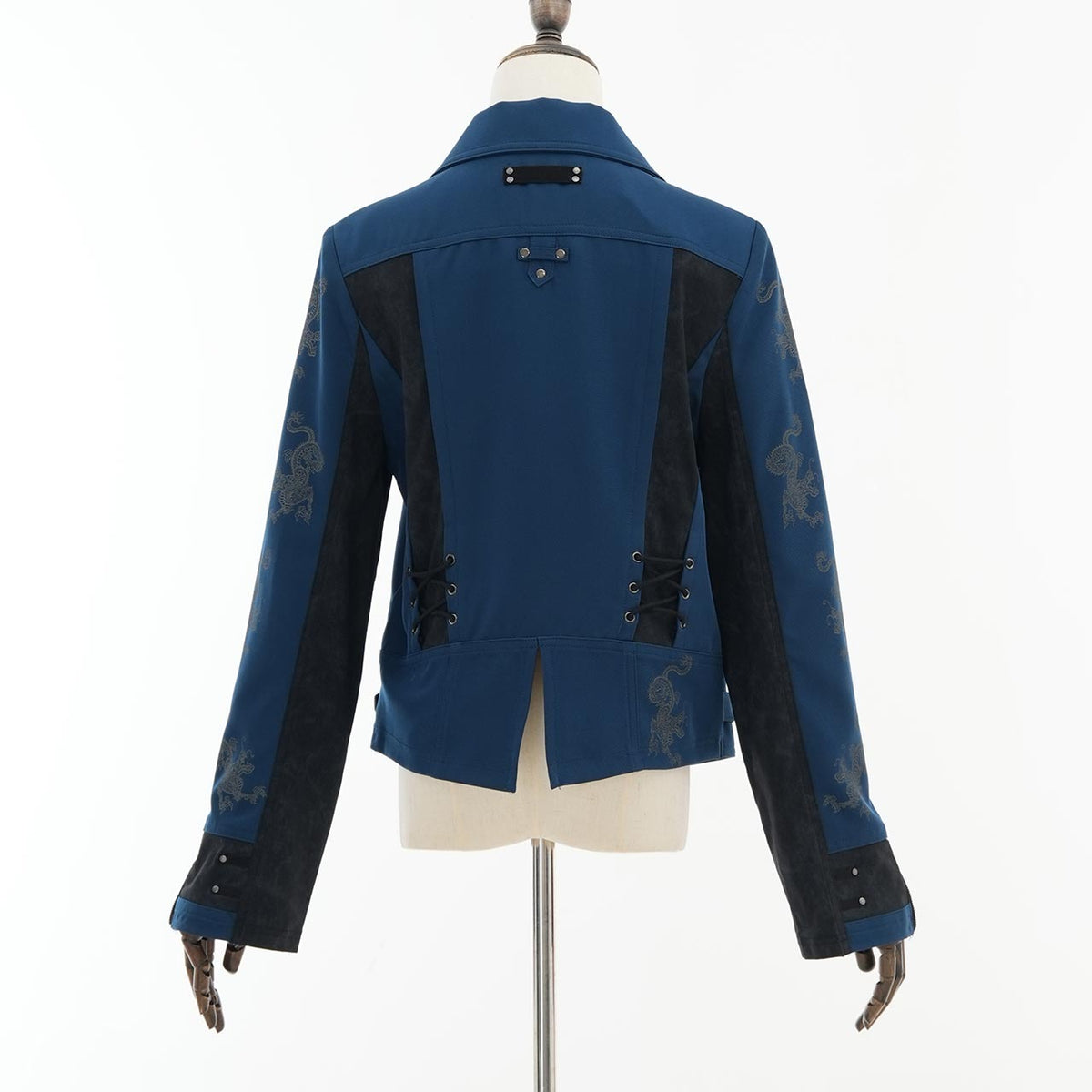 Elder Dragon Print Biker Jacket