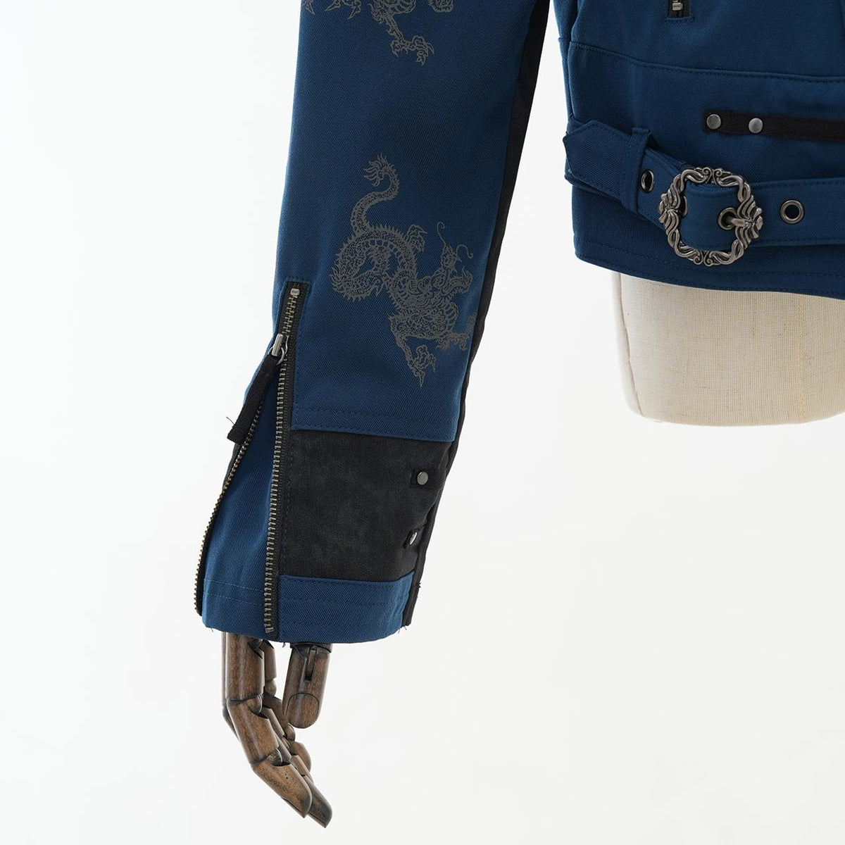 Elder Dragon Print Biker Jacket