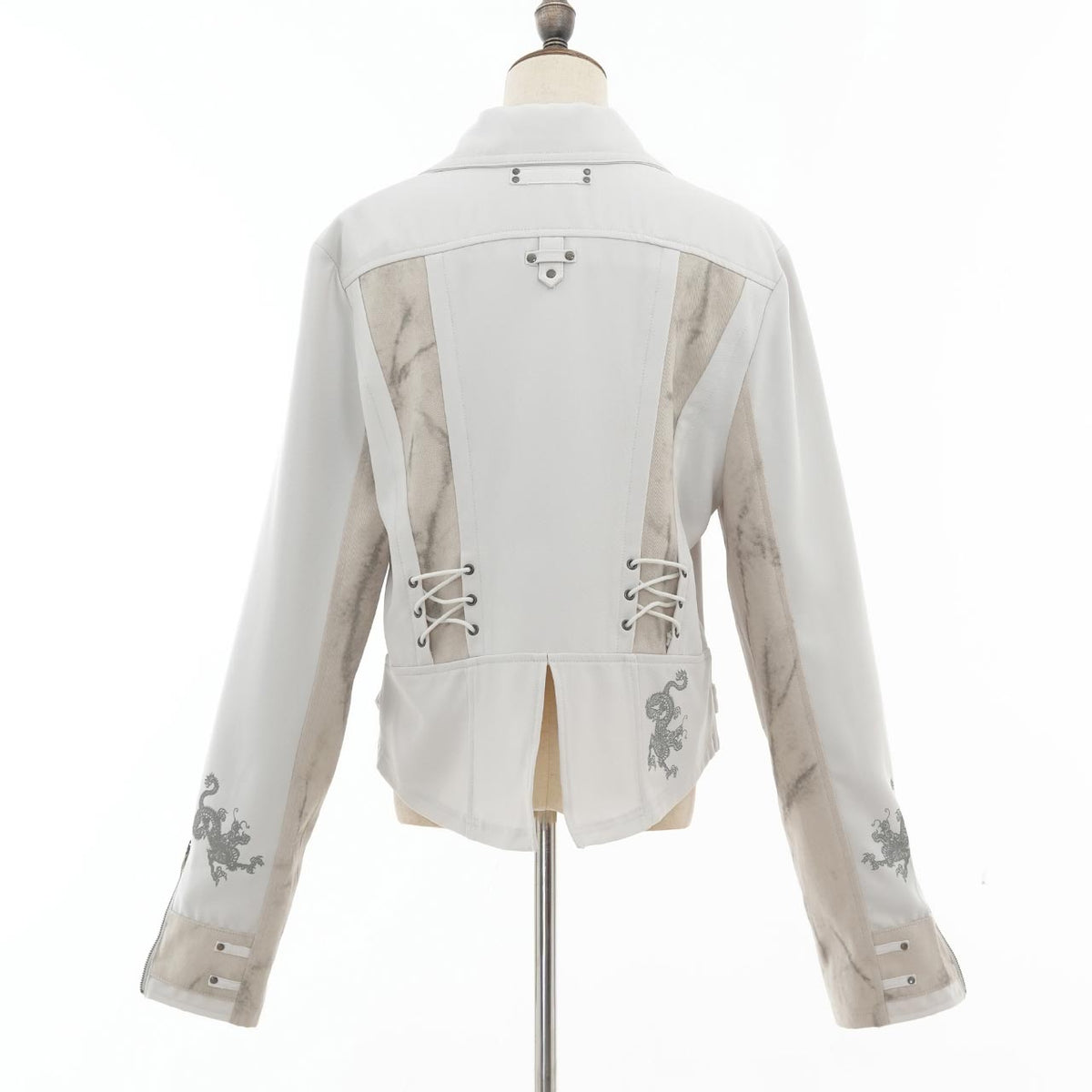 Ancient Dragon-Print Biker Jacket 【Men's】