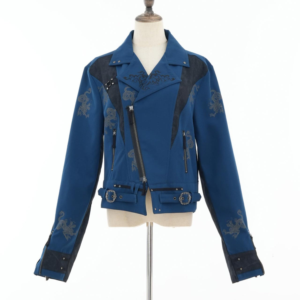 Ancient Dragon-Print Biker Jacket 【Men's】