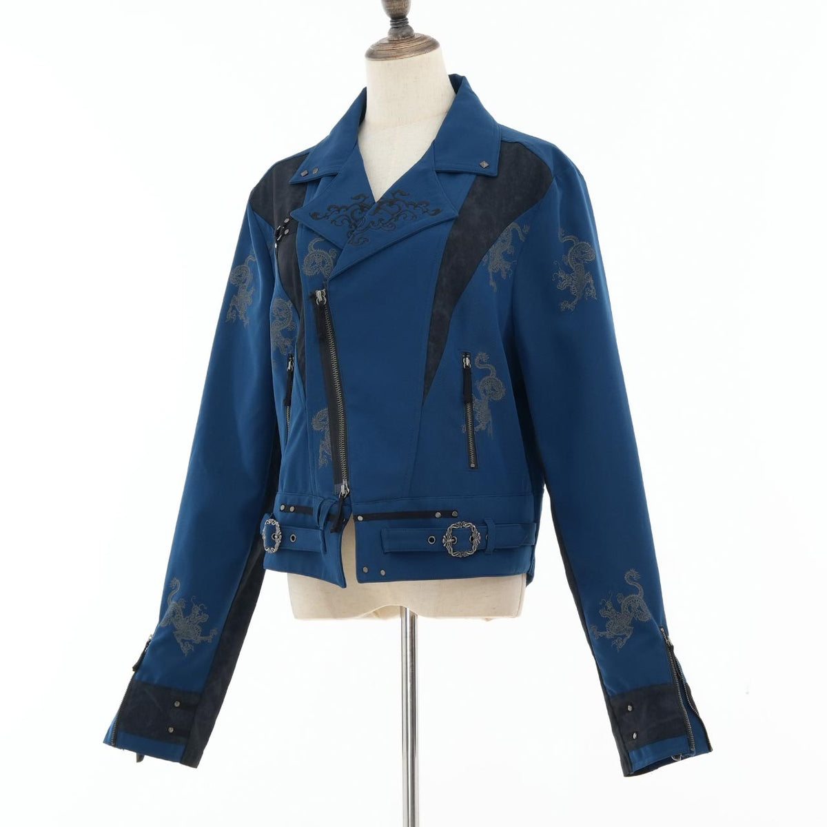 Ancient Dragon-Print Biker Jacket 【Men's】