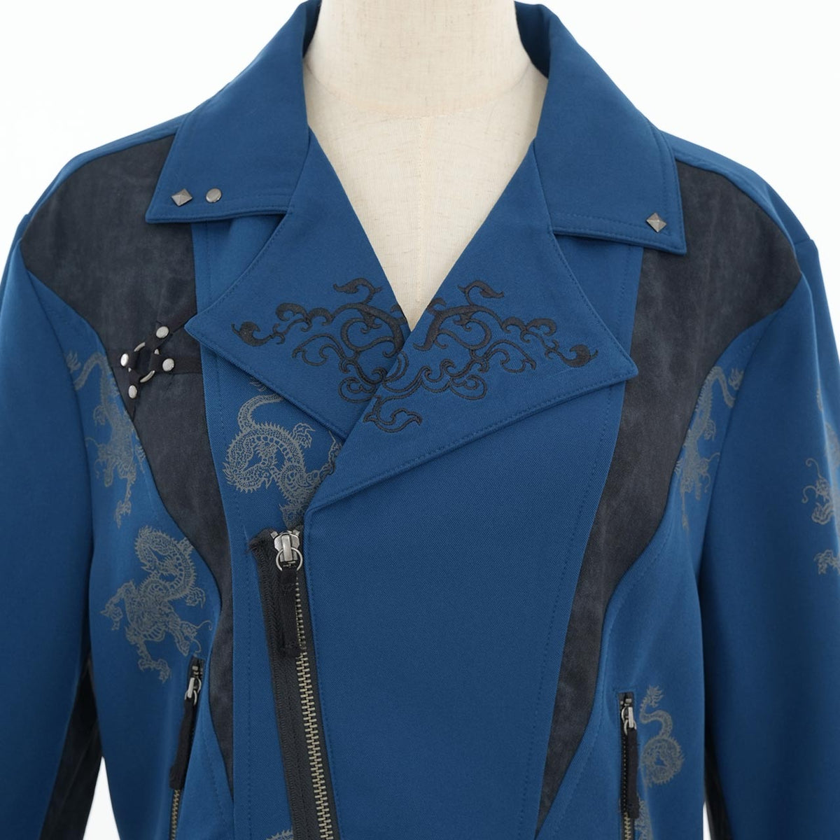 Ancient Dragon-Print Biker Jacket 【Men's】