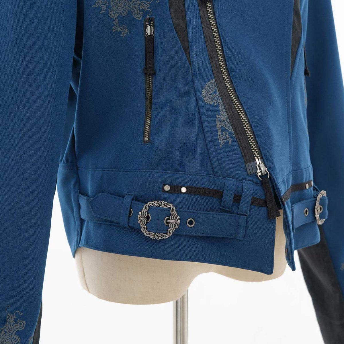 Ancient Dragon-Print Biker Jacket 【Men's】