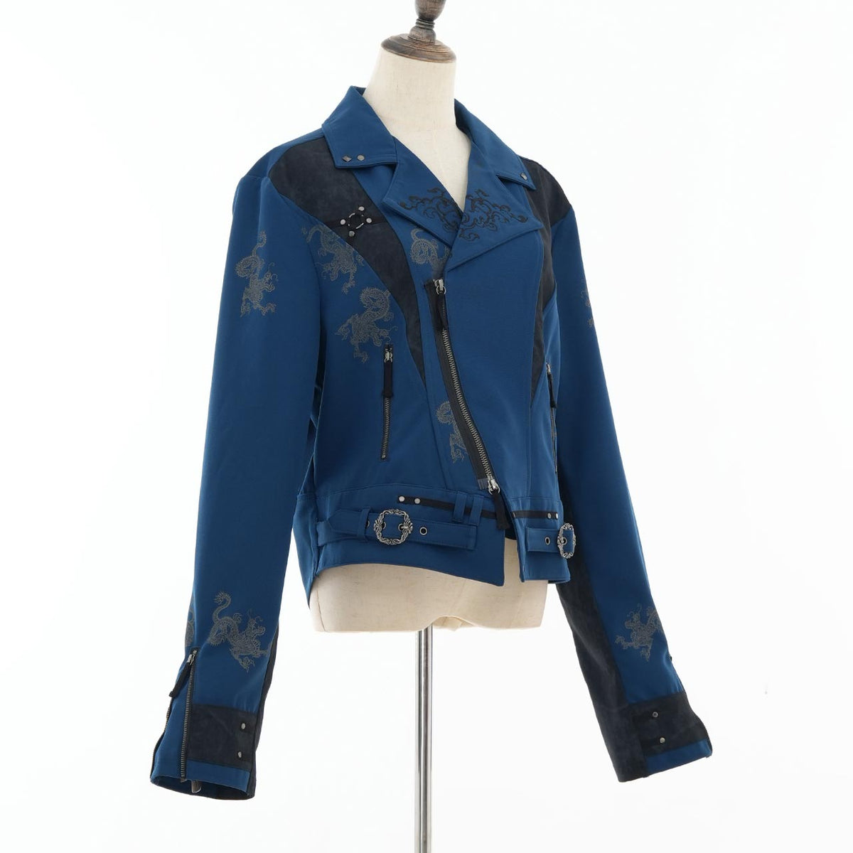 Ancient Dragon-Print Biker Jacket 【Men's】