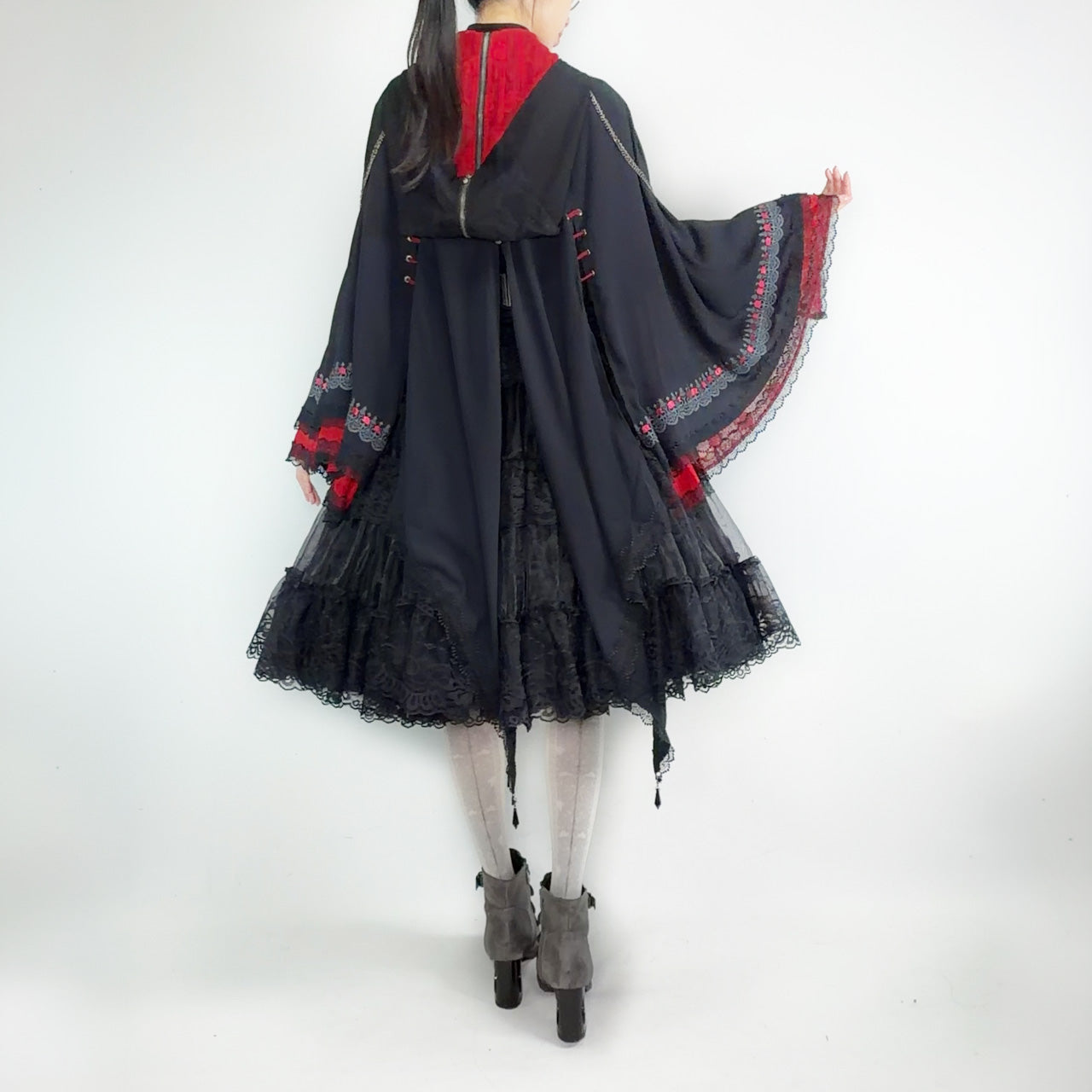 Whimsical Rosy Cats Cat Ear Cape