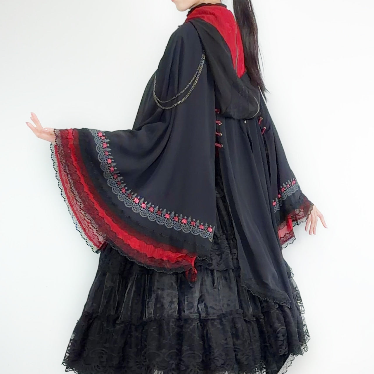 Whimsical Rosy Cats Cat Ear Cape