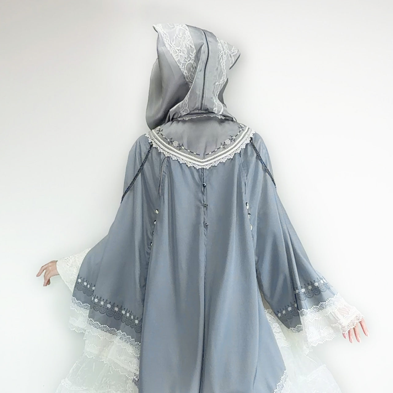 Whimsical Rosy Cats Cat Ear Cape